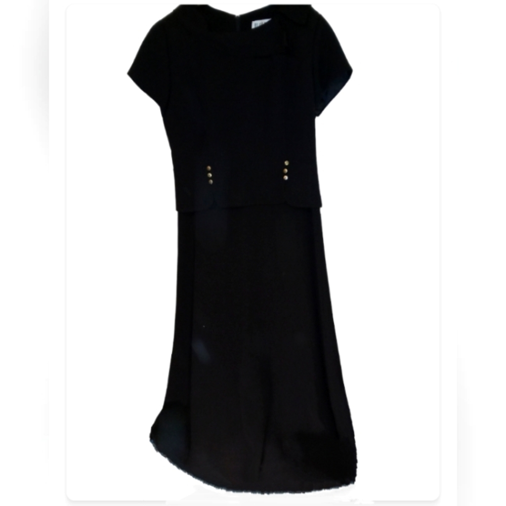 JULIAN TAYLOR NEW YORK | FORMAL LONG BLACK DRESS | SIZE 12